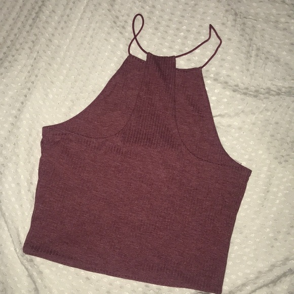 Red Racerback Crop Top - Picture 2 of 2